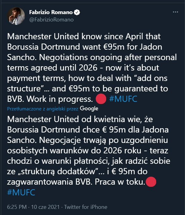 Manchester United NEGOCJUJE transfer piłkarza za blisko 100 mln euro!